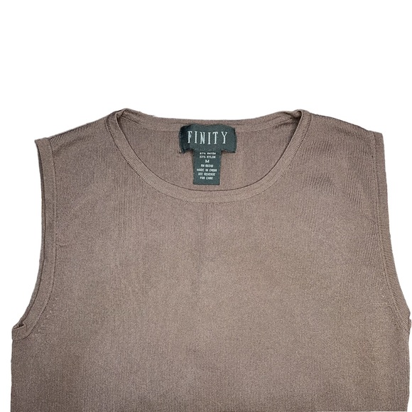 Vintage Finity Brown Sleeveless Top - Picture 5 of 6